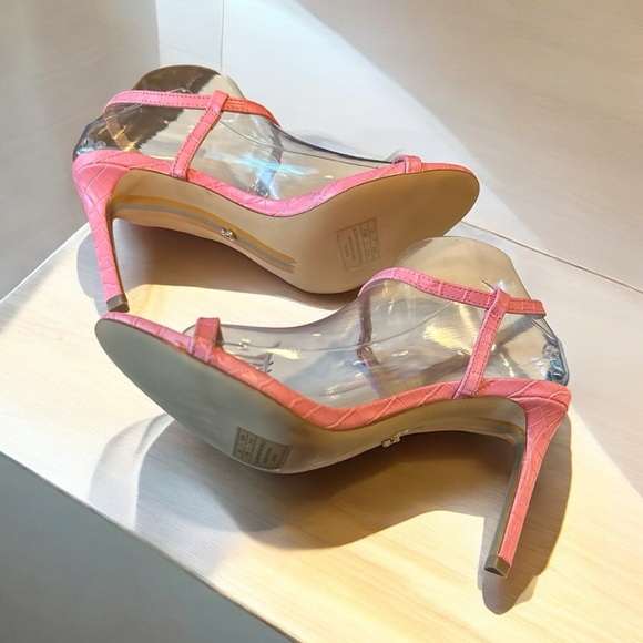 Steve Madden Doran Heel Pink Croc‑Embossed Size 7.5 M - Picture 7 of 7